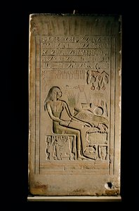 Vápencová stéla paní Senetity, Egyptské muzeum, Káhira, 2002 (foto) od Kenneth Garrett