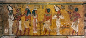 Nástěnná malba v hrobce krále Tutanchamona; Egypt; Nová říše; Tutanchamon; Údolí..., 2003 (foto)