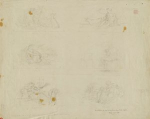 (Rotunda Kapitolu státu Iowa) (studie pro Six Lunettes) od Kenyon Cox