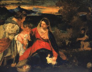 Po Tizianově Madoně od králíka, 1878-1882.