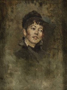 Hlava mladé dívky, 1878-1882 (olej na kompoziční desce) od Kenyon Cox