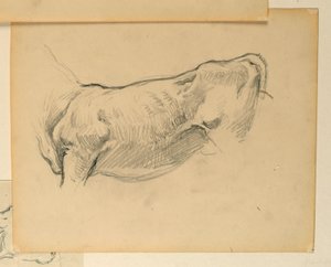 Studie pro "Herding", "Pokrok civilizace: Lov, pastevectví, zemědělství", State Capitol, Des Moines, IA od Kenyon Cox