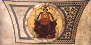 Studie pro Mosaic, Wisconsin State Capital, Justice, ca. 1913. od Kenyon Cox
