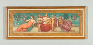 Zákon o statutu, studie pro Pravý panel „The Reign of Law“, Frieze pro odvolací soud, New York