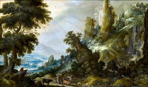 Mountain Landscape with Waterfall par Keuninck, Kerstiaen, de (ca.1560-1633)   1319817   cs       czech Successfully Translated  Original: A Tuscan Galley and Other Vessels Near the Shore Translat: A Tuscan Galley and Other Vessels Near the Shore 1284844 c