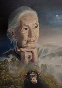 Všichni jsme propojeni (The Wisdom Of Jane Goodall) (malba)
