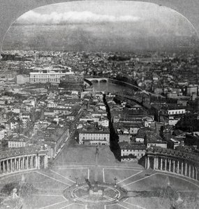 Řím, věčné město, z balkonu St. Peters Itálie, 1904. od Keystone View Company