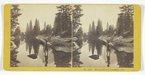 Merced River, Yosemite, Cal., 185575. Tvůrci: Kilburn Brothers, BW Kilburn.
