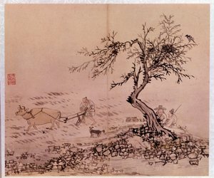 Art coreen: scéna orby. Tisky Kim Hong-do (Kim Hong Do) nebo Danwon (1745-cca 1806)