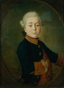 Portrét hraběte Nikolaje Dmitrieviče Matjuškina s dítětem, 1763 od Kirill Ivanovich Golovachevsky