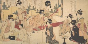 A Merry Evening Party, ca. 1805. od Kitagawa Utamaro