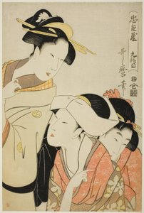 Akt IX (Kudanme), ze série „Pokladnice loajálních zadržovatelů (Chushingura)“ od Kitagawa Utamaro
