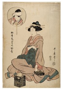 Herec Segawa Roko na způsob manželky od Kitagawa Utamaro