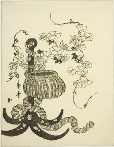 Uspořádání ranních sláv (Asagao) od Kitagawa Utamaro