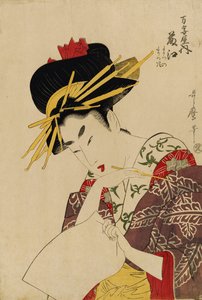 Busta portrét kurtizány, Fidžije z Manjiya od Kitagawa Utamaro