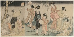Chytání světlušek od Kitagawa Utamaro