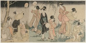 Chytání světlušek, c. 1796-1797. od Kitagawa Utamaro