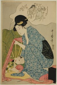 Dětská noční můra o duchách od Kitagawa Utamaro