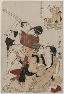 Chushingura: Act III of The Storehouse of Loyalty, pozdní 1790. od Kitagawa Utamaro