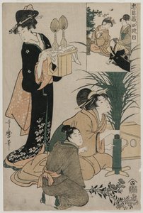 Chushingura: Act IV of The Storehouse of Loyalty, pozdní 1790. od Kitagawa Utamaro