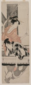 Pár ve člunu od Kitagawa Utamaro