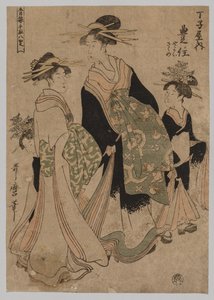 Kurtizány a průvodčí, 1753-1806. od Kitagawa Utamaro
