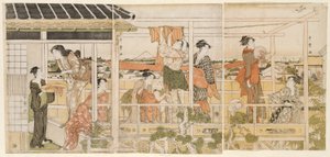 Sušení prádla (Monohoshi) od Kitagawa Utamaro