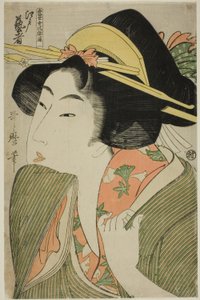 Gejši z Eda, ze série "Průvodce současnými ženskými styly (Tosei onna fuzoku tsu)". od Kitagawa Utamaro