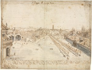 Osmnáct pohledů na Řím: Campo Vaccino (Forum Romanum) od Kitagawa Utamaro