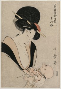 Fond of Things ze série Osm pohledů na oblíbené věci dnešního světa, konec 90. let 18. století. od Kitagawa Utamaro