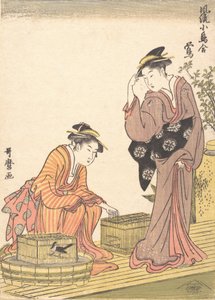 Pěnice japonský, 1754-1806. od Kitagawa Utamaro