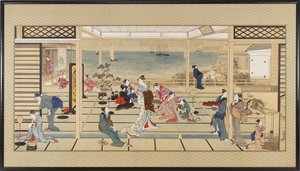 Měsíční zábava v Dozo Sagami, období Edo, konec 18. – začátek 19. století. od Kitagawa Utamaro