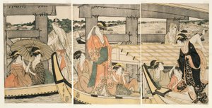On a p Plan d Beneath Rokoku B Ridage (na vrcholu Rokoku Bridge) od Kitagawa Utamaro