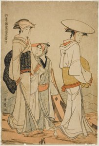 Pleasures of the Four Seasons: Barvy a vůně květin, vlevo (Shiki no asobi hana no iroka, ge) od Kitagawa Utamaro