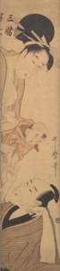 Plán výrobní činnosti d půl sedmé, že? 1800. od Kitagawa Utamaro
