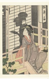 Servírka čajovny Matsu Higashiya od Kitagawa Utamaro