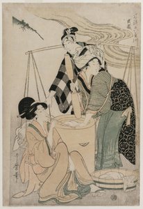 Provincie Settsu ze série Fashionable Six Jewel Rivers Furyu Mu Tamagawa, c. 1804. od Kitagawa Utamaro