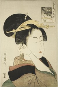 Tatsumi Roko, ze série Renomované krásy připodobněné k šesti nesmrtelným básníkům od Kitagawa Utamaro