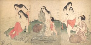Awabi Fishers, konec 18.-začátek 19. století. od Kitagawa Utamaro