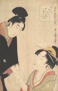 Te Vers Oshichi d Base Saburo, že? 1800. od Kitagawa Utamaro