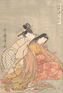 Te Poe t Ariwara no Narihira 825-880 And Your Komachi. .. .. , komár. 1798. od Kitagawa Utamaro