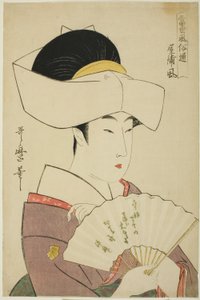 Styl domácnosti feudálního pána (Yashiki-fu), ze série Průvodce současnými styly (Tosei fuzoku tsu) od Kitagawa Utamaro