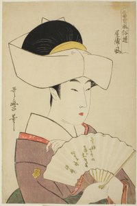Styl domácnosti feudálních pánů (Jašiki-fu), ze série Průvodce současnými styly (Tosei fuzoku tsu). od Kitagawa Utamaro