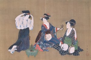Tři krásy, kolem roku 1790 od Kitagawa Utamaro