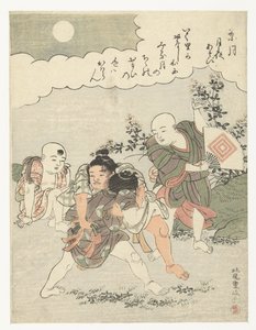 Osmý měsíc Hazuki (název na objektu) Games by moonlight (název série) Tsuki yo asobi (název série na objektu) od Kitao Shigemasa