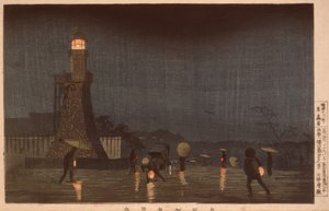 Květnový večer na Kudanzace od Kiyochika Kobayashi