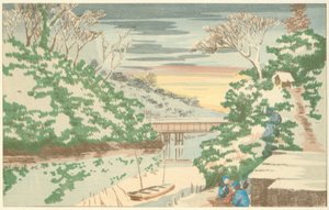 Sníh v Ochanomizu od Kiyochika Kobayashi