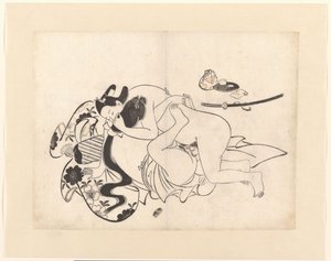 Pár milování v intimním propletení od Kiyonobu (I) , Torii
