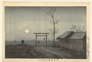 Svatyně Taro Inari v rýžových polích v Asakusa Asakusa tanbo Taro Inari (název na objektu) od Kobayashi Kiyochika