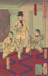 Ilustrace Velké korejské války Zvolen dai senso no zu, srpen 1882.